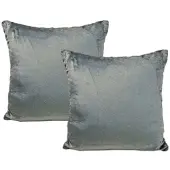 Jack 2er Set Teddy Flausch Kissen 45x45cm in grau | Gr.: 50x30-cm
