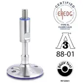 Ganter Stellfüße, Edelstahl, mit Befestigungsbohrungen, Hygienic Design (20-100-M20-185-B)