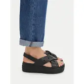 Crocs Sandalen Brooklyn 4U Cross Strap Sandal 212254 Schwarz