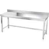 GOLDINOX Arbeitstisch aus Edelstahl 2000 x 500 mm mit PREMIUM-Verstärkung.