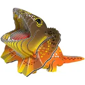Eugy 3D Puzzle - Eidechse - Bastelset aus Karton für Kinder