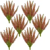 Creativ Green künstliche Pflanze Calluna, ca. 29cm, rubin, 6er Set