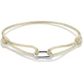 Thomas Sabo C1210-001-19-L24V Textil-Armband Connect Silber Beige