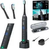 Uni-T Teesa SONIC, Erwachsener, Schallzahnbürste, Tiefenreinigung, Massage, Sensibel, Whitening, Polieren, 31000 Bewegungen pro Minute, Schwarz, 2 min