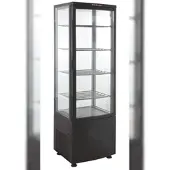 GastroHero Kühlvitrine ECO – 235 Liter, schwarz, mit LED-Beleuchtung, 4 höhenverstellbaren Rosten, energiesparend, ideal für Gastronomie & Verkauf