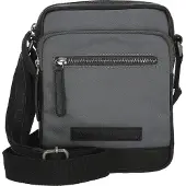 The Chesterfield Brand C48.1801 Leather Shoulder Bag Nylon Wax Pull Up Karlstad Light Grey