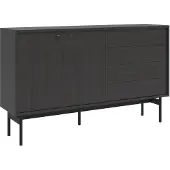 Selsey Olar II - Sideboard 2-türig, Portland Esche Schwarz, 154 cm