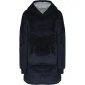 Kariban Kinder Poncho-Decke mit Oversize-Schnitt, doppelseitigem Stoff und gekreuzter Kapuze