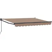 vidaXL Ausziehbare Markise Taupe 4 x 3 m 100% Polyester und Aluminium