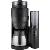 Melitta Aromafresh PRO, Filterkaffeemaschine, 1,25 l, Kaffeebohnen, Gemahlener Kaffee, Eingebautes Mahlwerk, 1080 W, Schwarz