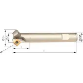 Sans marque Fasenfräser 45° mit Innenkühlung ø8mm Z 1