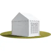 TOOLPORT Partyzelt Festzelt 3x2 m Garten-Pavillon PVC Plane 700 N in weiß Wasserdicht