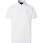 Hackett London für Herren. HM562363 Polo piqué fit slim fit weiß (L), Lässig, Baumwolle, Kurzarm