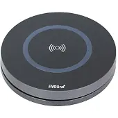 Evoline DisQ Drehdeckel mit QI-Ladefunktion schwarz ø90mm