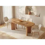 Vente-unique Esstisch für 8 Personen aus Mangoholz – Natur – ISLARA