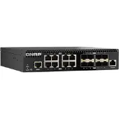 Qnap QSW-M3216R-8S8T, Managed, L2/L3, 10G Ethernet (100/1000/10000), Rack-Einbau, 1U