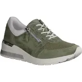Waldlaufer H-Clara 939H01-293 Orthotritt Damen Schnürer, Minze, Leder/Stretch - Damenschuhe Bequeme Schnürschuhe, Grün, leder/textil (order giraffestretch/porto)