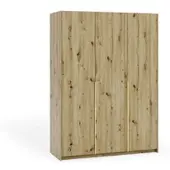 Masseno Drehtürenschrank AMARA 148/204/58cm 3-türig Eiche Artisan