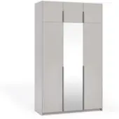 Masseno Drehtürenschrank THALIA 148/250/58cm 3-türig mit Spiegel Kaschmir