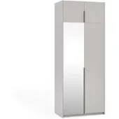 Masseno Drehtürenschrank THALIA 100/250/58cm 2-türig mit Spiegel Kaschmir
