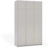 Masseno Drehtürenschrank AMARA 148/250/58cm 3-türig Kaschmir