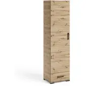 Masseno Drehtürenschrank ALBANO 50/186/40cm 1-türig Eiche Artisan