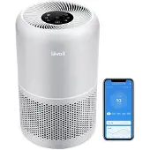 Levoit Luftreiniger "Core 300S Pro Smart Air Purifier", weiß (grau), B:22cm H:36cm T:22cm, Luftreiniger, Luftreiniger, 3-Stufen-HEPA-Filtersystem, leiser Reiniger für Allergiker
