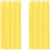 vidaXL Voile Vorhänge mit Ösen 2 Stk. Gelb