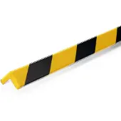 Durable Eckschutzprofil C19, rechteckig, für Innen- & Außenbereich, Klebefläche je Seite 19 mm, L 1000 x B 26 mm, PU-Schaum, gelb/schwarz