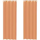 vidaXL Voile Vorhänge mit Ösen 2 Stk. Terrakotta