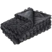 Amadeus Plaid Diana dunkelgrau 130x170 cm - Rechteck Polyester 130x2 cm