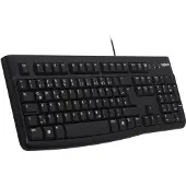 Logitech Keyboard K120 for Business, Volle Größe (100%), Kabelgebunden, USB, QWERTZ, Schwarz