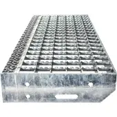 Euroline 512 Überstieg 60° 800mm Stufenbreite 2x6 Stufen Stahl Gitterrost