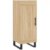 vidaXL Sideboard Sonoma-Eiche 34,5x34x90 cm Holzwerkstoff