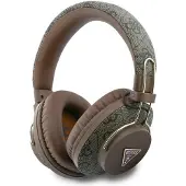 GUESS Słuchawki nauszne Triangle Logo Bluetooth ENC brązowy
