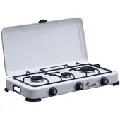 In.tec® 3-Flammen-Gaskocher 4100W Gusseisenbrenner Abnehmbar