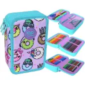 CoolPack Dreifach-Federmäppchen Donut-Ausrüstung