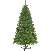 Costway 180cm Künstlicher Weihnachtsbaum, Tannenbaum mit 928 Spitzen PVC Nadeln, Metallständer&Klappsystem, Christbaum, Kunstbaum Weihnachten Grün