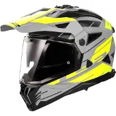 LS2 MX702 Pioneer II Namib Motocross Helm, grau matt/neon-gelb, XL (61/62)
