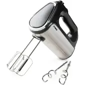 Domo DO9258M, Handmixer, Schwarz, Stahl, Schlagen, Kneten, Mixen, 1,1 m, Drehregler, 800 W