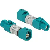 DeLOCK Adapter HSD Z Buchse zu HSD Z Stecker, HSD Z, HSD Z, Männlich, Weiblich, Gold, Blau
