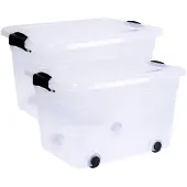 Siena Home Aufbewahrungsbox Anzio 60 l 2er-Set mit Rollen