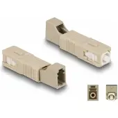 DeLOCK LWL Hybrid Kupplung SC Simplex Stecker zu LC Simplex Buchse beige, LC/SC, Beige, Kunststoff, 9,5 mm, 45,9 mm, 8,9 mm