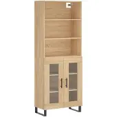 vidaXL Highboard Sonoma-Eiche 69,5x34x180 cm Holzwerkstoff