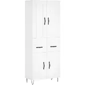 vidaXL Highboard Weiß 69,5x34x180 cm Holzwerkstoff