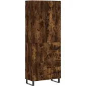 vidaXL Highboard Räuchereiche 69,5x34x180 cm Holzwerkstoff