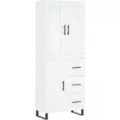 vidaXL Highboard Weiß 69,5x34x180 cm Holzwerkstoff