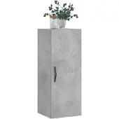 vidaXL Wandschrank Betongrau 34,5x34x90 cm Holzwerkstoff