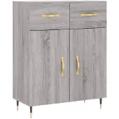 vidaXL Highboard Grau Sonoma 69,5x34x180 cm Holzwerkstoff