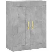 vidaXL Highboard Betongrau 69,5x34x180 cm Holzwerkstoff